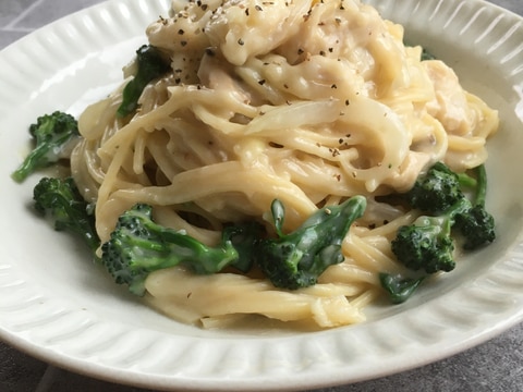 スティックセニョールのチキンクリーム味噌パスタ♪